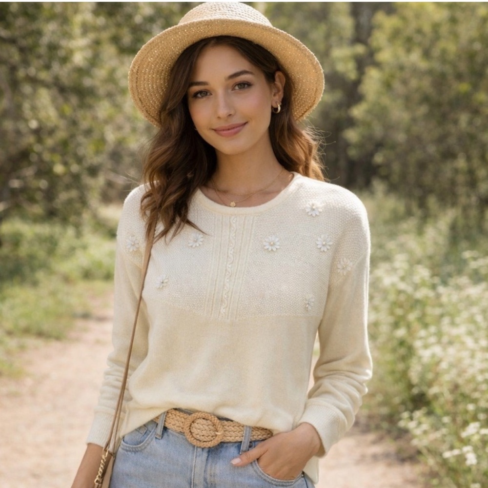 Classic Blue Women's Jeans and white sweater very good combinations - Picture 10 of 11